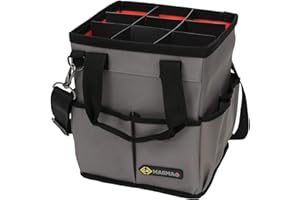 C.K Magma Tote Tool Bag 3 in 1, Heavy Duty Open Tool Bags, Easy Access Toolbag for Tradesmen, Silicon and Adhesive Tubes Storage, Small Compact Toolbox, Empty Tool Box, MA2637 by CK Tools