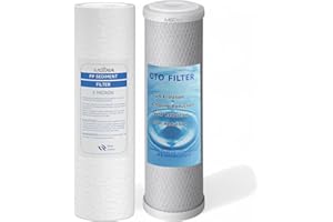 MGIDEA CARTUCCE FILTRO FILTRAZIONE ACQUA KIT FILTRI 10" SEDIMENTI PP + CARBONI CTO RICAMBIO SOSTITUZIONE IMPIANTO IDRICO OSMOSI DOMESTICO FILTRAGGIO UNIVERSALE (2)