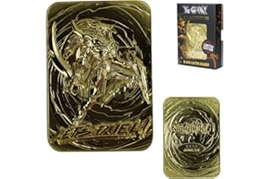 FANATTIK Yu-Gi-Oh! - Tarjeta de Metal chapada en Oro de 24 Quilates con diseño de Soldado Negro Brillante
