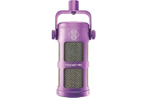 SONTRONICS PODCAST PRO Purple Dynamic Mic for Podcast, Broadcast, Streaming, Gaming & VC - USB & XLR Connections – USB Plug & Play - Lifetime Microphone Warranty - Designed and Built in the UK