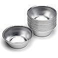 Maxi Nature - Set di 12 barattoli per muffin, antiaderenti, lavabili in lavastoviglie, stampi in alluminio per torte mini pas