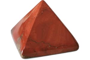 Mina Heal Pyramide de Cristal de Pierre de guérison Chakra de Jaspe Rouge Naturel, 1,5 Pouces