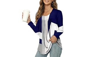 KISSMODA Ladies Pleated Tunic Tops for Women Buttons up Long Sleeve Shirts Floral Print