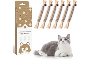 Potaroma Katzenminze Sticks, 6 Stück natürliche Katzen Kauhölzer Silvervine Sticks Katzenspielzeug, Kätzchen-Kauspielzeug für Zahnreinigung, Zahnpflege & Gegen Mundgeruch