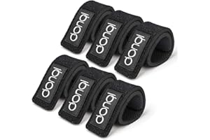 DONQL 6 Pcs Fishing Rod Straps Fishing Rod Belts Ties Stretchy Magic Bait Casting Spinning Rod Straps Holders Fishing Tackle Tie Bag Accessories