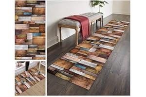 ZVEZVI Teppich Läufer Flur Küche rutschfest Waschbar Bunt 70X180cm Lange Vintage Kücheläufer Teppichläufer Polyester Meterware Anpassbar