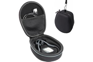 Joogee Hard Case Compatible with AfterShokz Trekz Air/Aeropex/Titanium Mini Open Ear Wireless Bone Conduction Headphones AS650 / AS800, Storage Case for Headphones and Charging Cable, Black(Case Only)