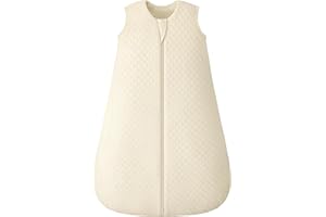 FIEMOL Gigoteuse bébé 2.5 Tog 12-18 Mois, Garçon Fille Sac de Couchage d'hiver en Coton, Hiver Turbulette pour Nourrisson et tout-petit, Couverture Chaude à Fermeture éclair Beige