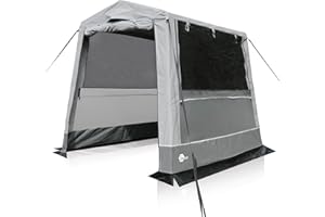 your GEAR Trent Multi Storage - Tienda de campaña para cocina, 240 x 180 x 200 cm, 2 ventanas, UV 50+, 100% impermeable, apta para invierno, techo y paredes de PVC
