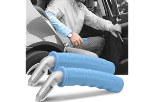 NINEMAX Car Door Handle for Elderly Disabled, Handly Car Handle Assist Mobility Aid, Assistance Support Portable Helping for Disability, 2 Pack(Light Blue)