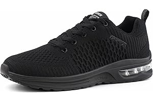 HITMARS Scarpe Running Corsa Uomo Donna Scarpe Ginnastica Sportive Traspiranti Leggero Camminata Fitness Running Sneakers Jogging Nero Blu Grigio EU 36-42