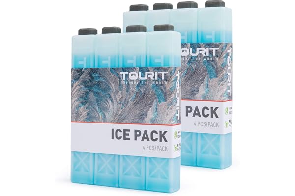 TOURIT Packs de Glace pour glacières Packs de congélation réutilisables de Longue durée pour Sacs/boîtes à Lunch, Sac à Dos Isotherme, Camping, Plage, Pique-Nique, pêche et Plus
