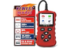 iKiKin Auto OBD2 Scanner Code Reader, OBDII Automatic Diagnostic Tool for Car Code Reader OBD EOBD Diagnostic Error Memory Reading Error Reader for All OBD II Protocol Cars, Bright Red
