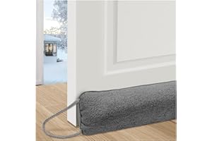 euluoziqing Zugluftstopper für Türen 91cm, Windstopper als Türvorleger, Luftzugstopper für Fenster und Kälteschutz Luftstopper, vor Lärm Wind und Insekten (Grau)