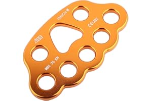 EQULUP Múltiples Puntos de Anclaje Equipo, 36KN 8 Agujeros Placa de Anclaje Exteriores Escalada en Roca Conector aseguramiento y rapel Dispositivo de aseguramiento para Escalada en Roca Rescate en cimas