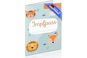 CREATIVE FOX Hochwertige Impfpass Hülle/Impfausweis Hülle (9,9 x 13,7cm) für Kinder (selbst personalisierbar) | robuste und passgenaue Schutzhülle für Impfausweis | perfektes Babygeschenk | Made in Germany