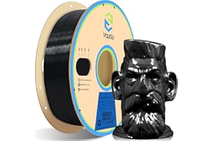 YOUSU PVB Filamento 1.75mm, Filamento para Impresora 3D, Soluble en Alcohol, Precisión dimensional +/- 0.02mm, para Impresora 3D FDM, Carrete de 1kg, PVB Negro
