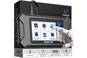 OBD2 Diagnosis, MUCAR CS6 Diagnosis Coche Multimarca con 6 Sistema (ABS+SRS+ECM+TCM+BCM+TPMS) Y 7 Funciones De Reinicio, OBD2 Diagnóstico para Vin Automático Actualización Gratuita