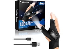 ‎HINSHARK Hinshark Geschenke für Männer, Handschuhe mit Licht Angelzubehör, Männergeschenke, Geburtstagsgeschenk Gadgets für Männer Geschenke für Papa, Weihnachtsgeschenke Adventskalender Füllung Männer