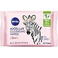 NIVEA Limited Edition Micellar Cleansing Wipes (25pcs), Biodegradable Wipes with Micellar Technology, Facial Wipes Effectively Removes Waterproof Make-Up and Mascara