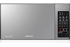 SAMSUNG GE83X Microondas con Grill de encimera, 23 Litros de Capacidad, Interior Cerámico Enamel, Potencia 800W/1200W, 6 nive