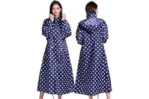 SOPPY Raincoats for Women, Windproof Rain Poncho, Lightweight Raincoats Long Rain Jacket, Long Waterproof Coat, Quick Drying, Raincoats with Hood for Women