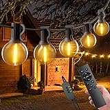 SUWIN Catena Luminosa Esterno, 30M LED Luci da Esterno Giardino, Catena Luci Impermeabile Lucine with 50+3 Filo Lampadine per