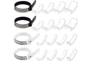 CELIODD 16 Piezas Ajustador de Anillos Invisible Adaptador Anillo Ajustador de Tamaño de Anillo Invisible 8 Tamaños para Reducción de Tamaño de Anillo para Hombres Mujeres