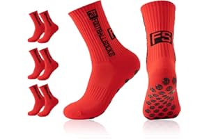 Sykrawki 3 Pares de Calcetines de Fútbol Antideslizantes- Para Hombre y Mujer - Calcetines Deportivos para Fútbol, Running y Entrenamiento