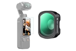 K&F Concept OSMO Pocket 3 Filtro Magnetico Macro Obiettivo, 10X Close Up Macro Obiettivo Compatibile con DJI Osmo Pocket 3(Alluminio)