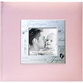 MCS 200 Cepli Kumaş Bebek 4x6 Yazı Alanlı Fotoğraf Alb&uuml;m&uuml;, 20 x 20 cm, Bebek Pembesi