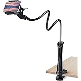UVERTOOP Cell Phone Holder Stand, Flexible Desk Phone Holder for Bed Clip Lazy Bracket Mobile Phone Stand with Gooseneck…