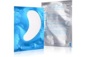 ‎FADVAN 50 Paar Augenpads für Wimpernverlängerung Wimpernpads Fusselfrei Unter Augen Gel Pads Patch Hydrogel Augenklappe Einzelne Wimpern Pads Zubehör for Eyelash Extensions (Blau)
