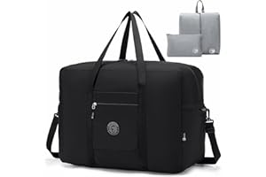 SPAHER Torba Podróżna 55x40x23 Lufthansa Wizzair Eurowings Duża Torba na Bagaż Podręczny Składana Sportowa Weekendowa Fitness dla Mężczyzn i Kobiet z Torba na Przybory Toaletowe