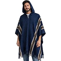 Gamboa Genuine Alpaca Poncho Mens Pancho Cowboy Western Adult