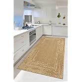 Decomia Home Dijital Kaymaz Yıkanabilir Sisal J&uuml;t G&ouml;r&uuml;n&uuml;ml&uuml; Mutfak Halısı Salon Halısı Yolluk Mutfak Dekor,J&uuml;t 80 X 300