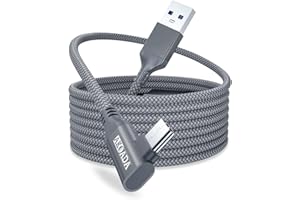 AkoaDa Kompatibel Link Kabel 6m Mit Signal Booster, 90 Grad Winkel High Speed Data Transfer & Fast Charging, Kompatibel Mit VR Headset und Gaming PC