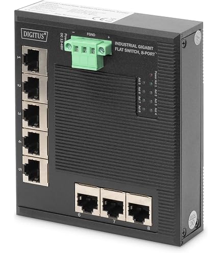 InHand Networks Switch Industriale 5 Porte Gigabit RJ45 – Montaggio Su Guida DIN, IP30, -40°C A +75°C