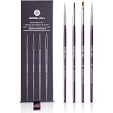 EIGSHOW 4pcs Angled Eyeliner Brush Set Eyeliner Brush Set Precision Brush Ultra-thin Eyeliner Kit Makeup Tools