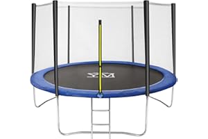 YM Trampolino Elastico per Bambini, Diametro 183/251/305/366, Kit Completo, per Giardino, Tappeto Sicuro con Protezione Bordi in Schiuma e Rete di Sicurezza, Tubi Telaio in Acciaio Zincato, Your Move