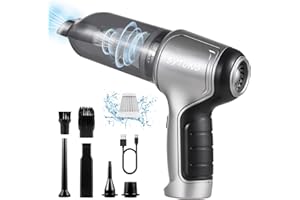 ‎SYTUNG SYTUNG Mini Odkurzacz Ręczny Akumulator 19000Pa Bezprzewodowy Odkurzacz Ręczny Akumulator Odkurzacz 3 w 1 Wielofunkcyjne Silniki Bezszczotkowe Regulowana moc (Szary)