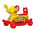 Maanit 2 in 1 Baby Elephant Rider for Kids 1-5 Years Birthday Gift for Kids/Boys/Girls Rideons & Wagons Non Battery Operated Ride On,Multicolour (Yellow)