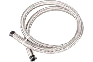 Twilight Garage AN -6 (8 mm) 5/16 pulgadas de acero inoxidable trenzado manguera de combustible/aceite/gas longitud 1 m