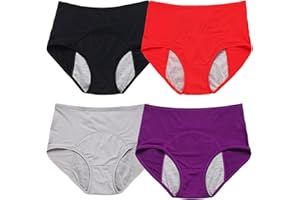 DOANDCAN Everdries Leakproof Ladies Underwear, Everdries Leakproof Panties for Over 60, Incontinence Underwear for Women (L,4Pcs-A)
