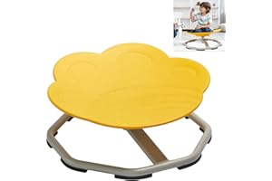 CUTEPUFF Sensory Spinning Chair for Home Use, Swivel, Wobble, Toddlers, Kids, Training Body Coordination Toys for ADHD and Autism (Yellow)