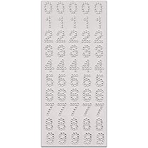 Diamante Number Stickers Self Adhesive 3D 0-9 Large 5cm - UK-700598