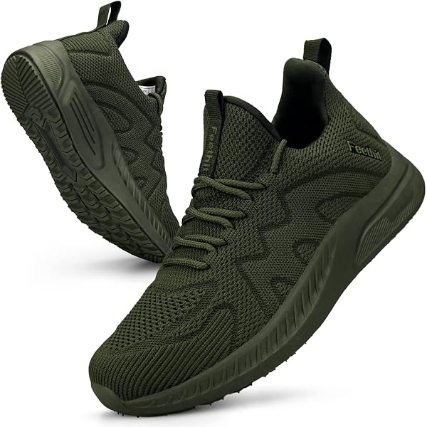 Hitmars Chaussures De Running Femme - Basket Sport Légère Respirante Antidérapante, Lacets Autobloquants, Confortable Pour Jogging Marche Gym (Noir Vert Clair-Bleu Rose)