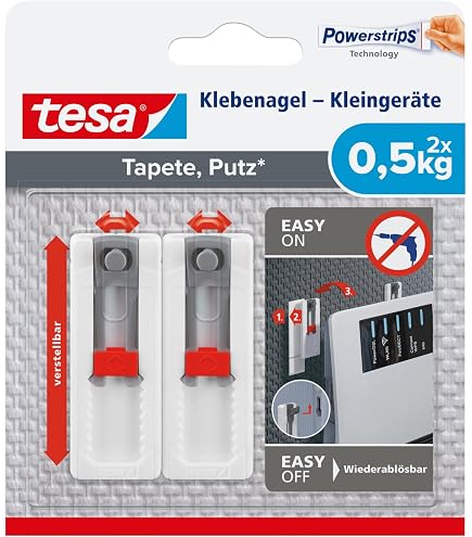 Tesa Klebenagel Tapete&Putz, 0,5 Kg - 8 Stück - 77772-00000
