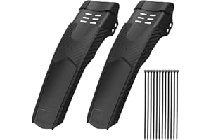 HENGBIRD Guardabarros Bicicleta Set 2 Piezas – Guardabarros MTB Delantero Trasero 20 24 26 29 Pulgadas, Guardabarros Bicicleta Carretera Gravel, Kit Guardabarros Bicicleta Montaje Rápido PP Resistente