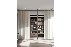 ‎FOUNDGO FoundGo Raumteiler Paraventgestell Gardinenstange [B 280 x H 317 cm] Verstellbare Raumtrenner Sichtschutz ohne Vorhänge für Wohnzimmer Schlafzimmer inkl. Deutschsprachiger Anleitung